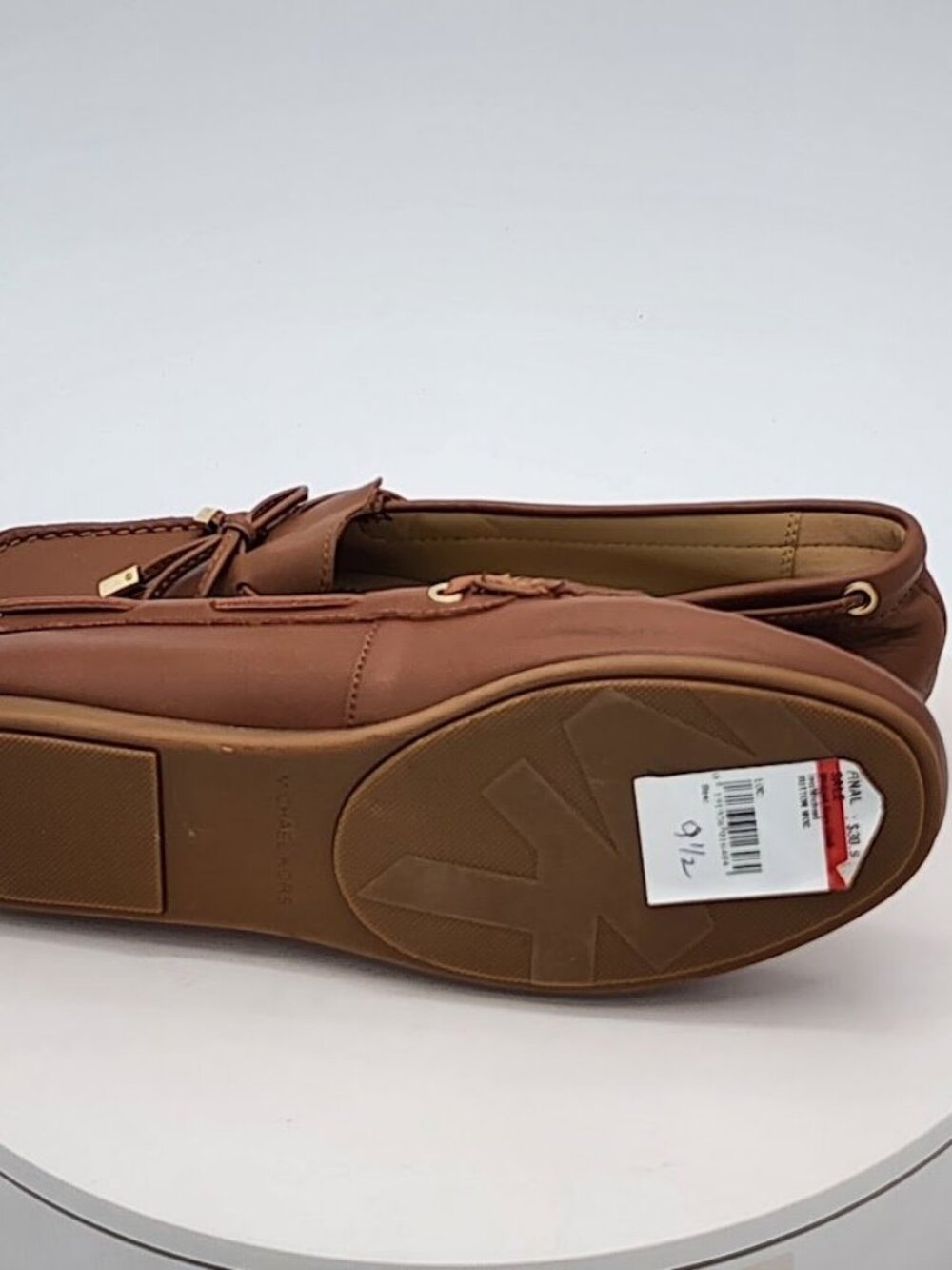 Michael Kors Sutton Moc Brown Leather Bow Loafers Women’s Size 9.5 - Picture 8 of 9